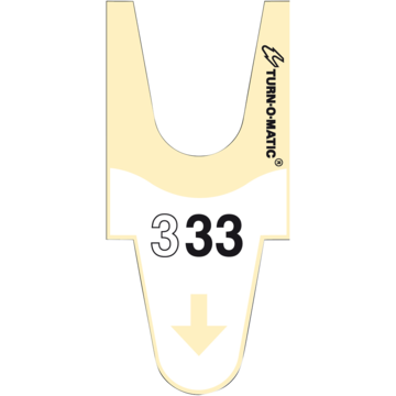 Köbiljetter T90 för Turn-O-Matic Classic Kösystem Gul