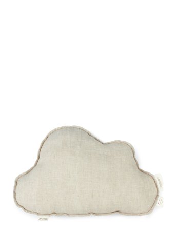NOBODINOZ Cloud Cushion In Washed French Linen L1N0 - Beige - ONE SIZE