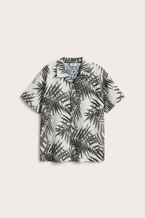 Kappahl | Kuviollinen resort-paita | Vaaleanbeige