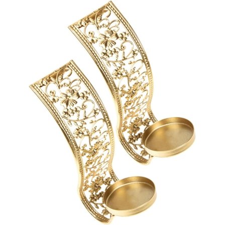 2 stk. Metal Lysestage Borddekoration Mellemøstlig Dekoration Væg Lysestage Hængende Lysestage Væg Lysestage Søjle Lysestageholdere