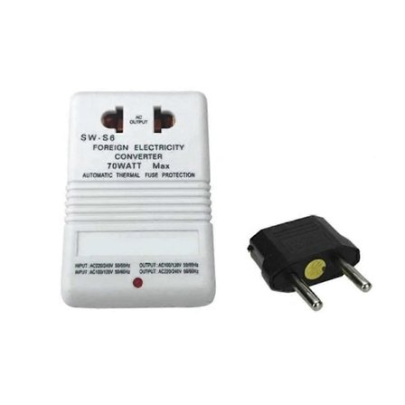 110V/120V til 220V/240V Dual Channel Spændingskonverter Adapter EU Stik