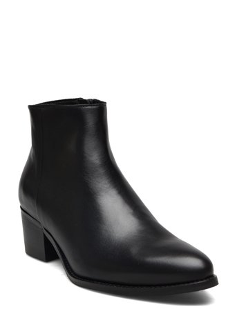 Biacarol Zip Boot Crust Shoes Boots Ankle Boots Ankle Boot - Heel Svart Bianco*Betinget Tilbud