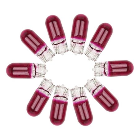 10 stk. lilla T10 12V 5W bil interiør dashbord instrumentpanel måler - Perfekt