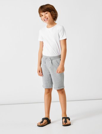 name it Nkmvermo Long Swe Shorts Unb F Noos - Grey - 128