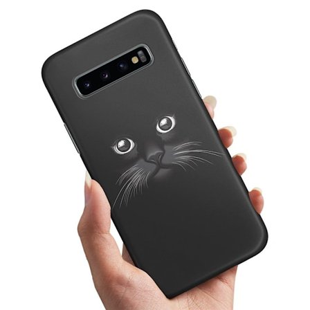 Samsung Galaxy S10 Plus - Kuoret/Suojakuori Musta Kissa