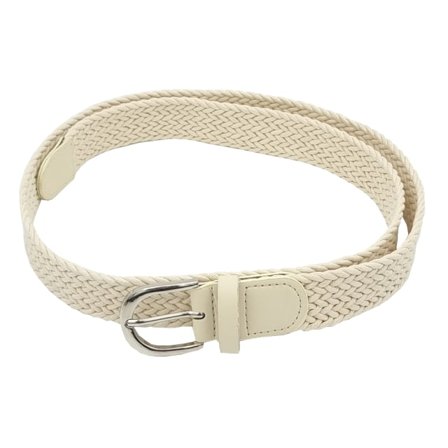 Complement Flätat Bälte I Imitationsläder 3 Cm Brett Skärp Dam Beige L