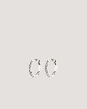 Pilgrim EBNA mini crystal huggie hoops Silverfärgad Smycken Tjej - Kids Brand Store