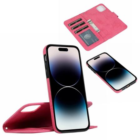 iPhone 14 Pro Max - Professional Leman -lompakkokotelo Pink