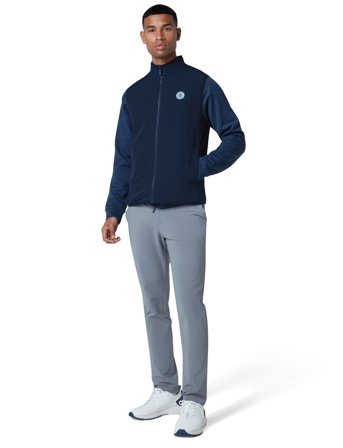 Original Penguin Golf Lightweight Mixed Media Reversible Vest - Navy - XXL