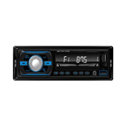 Bil Radio med Farverige Lys, Bluetooth, MP3, FM, Aux, 12V, 1DIN