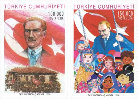 Tyrkiet - EUROPA 1998 - Postfrisk sæt 2v