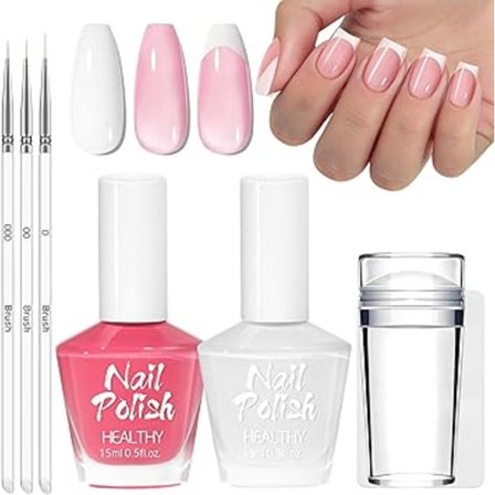 Snabbtorkande nagellack rosa transparent högglans naturlig nagellack rosa –