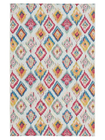 Kirra Ikat Indoor/Outdoor Rug Washable 140X200 Small Light Blue/Multicolor