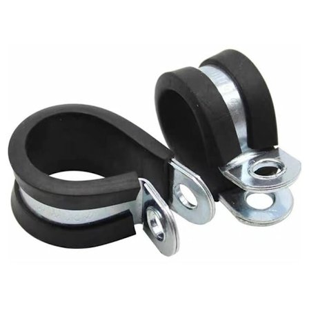 P-Clips rørklammer med gummiinnlegg valg: Ø 35mm / Bånd 15mm, 10 stykker