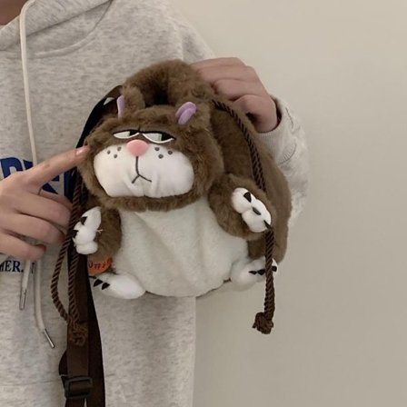 Kawaii Lucifer Cat Plysch axelväska