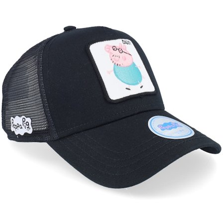 Peppa Pig - Black - trucker - Cap - Daddy Pig Black Trucker - Hatstore