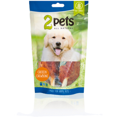 2 pets - Dogsnack Tyggebein med kylling 100 g - Hund - Hundegodbiter & tyggebein - Naturlige godbiter for hund - ZOO.no