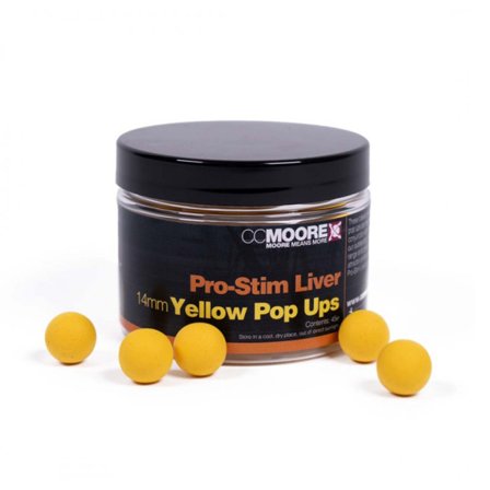CC Moore Pro-Stim Liver Pop Ups - 14mm Yellow