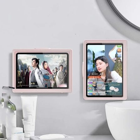 Tablet Väggfäste för iPad Samsung Xiaomi upp till 11 tum Vattentätt Självhäftande Tabletstativ för Badrum Kök Yoga~04267