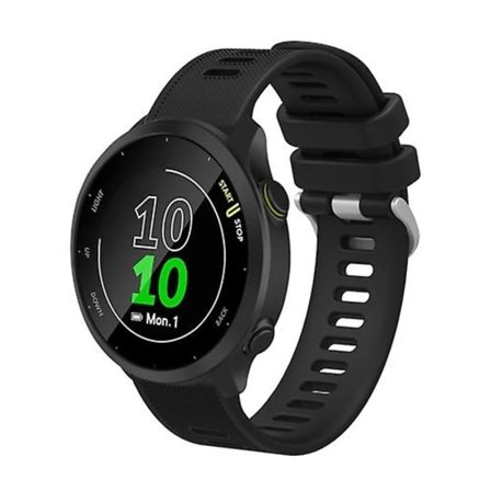 För Garmin Forerunner 245 Music 20mm Silicone Twill Watch Band