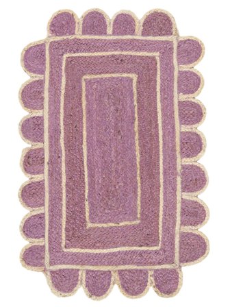 Piccolo Mia Tappeto - Porpora/Bianco 80X120 In Stile Moderno