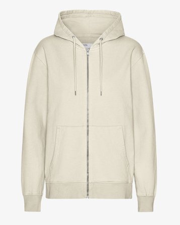 Classic Organic Zip Hood - Ivory White