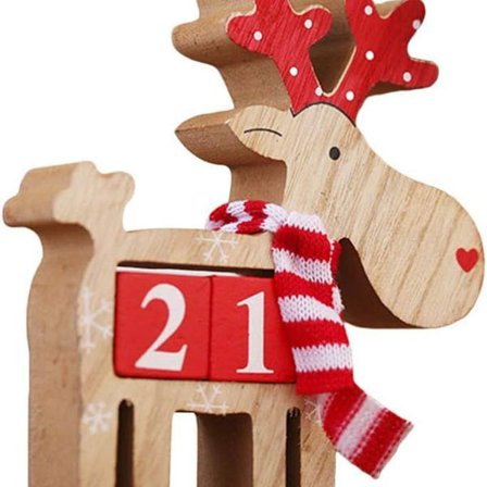 Puinen adventtikalenteri, joulukoriste KLB