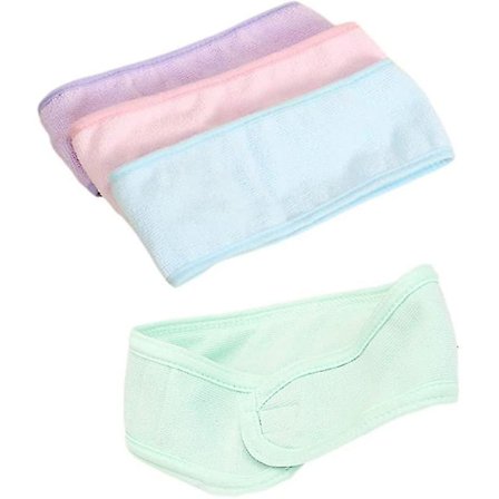 4 stk. Kvinders Makeup Vask Ansigt Velcro Pandebånd Stræk