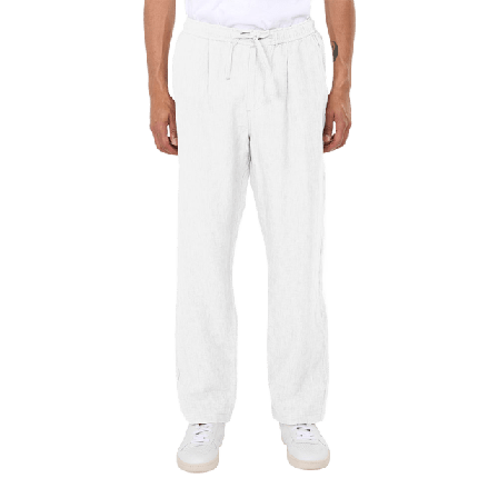 Knowledge Cotton Apparel Loose Linen Pant Byxor Herr Vit L