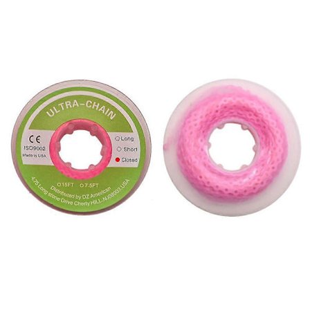 Dental Ortodontisk Elastisk Power Chain Gummi Ultra Hög Styrka Power Chain Stängd Distans Spole 4.75m