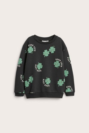 Kappahl | Mønstret sweatshirt Svart 86/92 | Svart