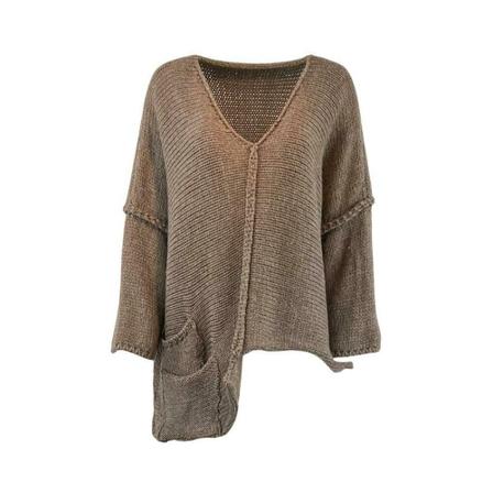 Skovbjerg Collection Alpaca boheme strik bluse fra Skovbjerg Brun, Dame Striktrøjer, Størrelse: ONE Size