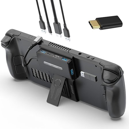 Dockningsstation för Steam Deck, 5-i-1 Dock Typ-C Hane till PD+USB3.0+USB2.0*2+HD2.0
