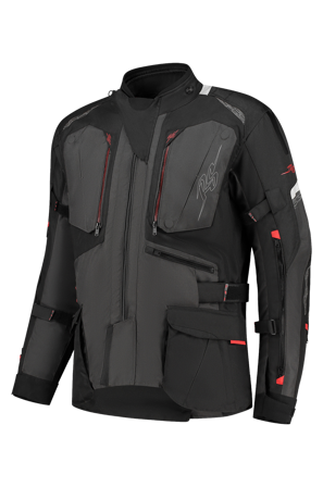 Kurtka Motocyklowa Rusty Stitches Cliff Czarny/Szary/Czerwony L