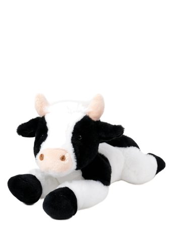 Teddykompaniet Teddy Farm, Lying Cow - Black - 30 cm