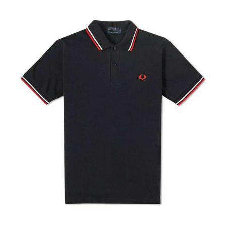 Fred Perry Original Twin Tipped Polo , Zwart , Heren , Maat: 3XS