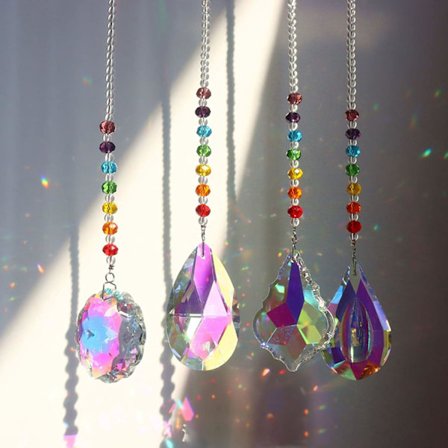 Stk Krystalkugle Vedhæng Farverig Krystal Regnbue Vedhæng Hængende Vinduesdekoration Krystal Prisme Kugle til Stue Haveindretning Kontor