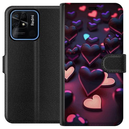 Yhteensopiva Lompakkokotelo Xiaomi Xiaomi Redmi 10C KeskiyönSydämet