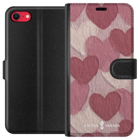 Kompatibelt Lommeboketui til Apple Apple iPhone 7 Cactus and Friends - Blush Paper Hearts