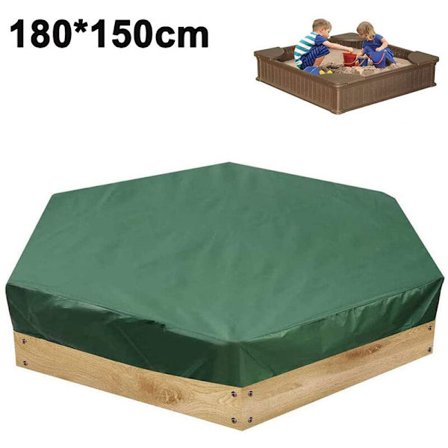 Sandkasseovertræk med snøre, vandtæt sandkasseovertræk, firkantet beskyttelsesovertræk til sandkasse, Oxford-stof, sandkasseoverdækning til hjem, have
