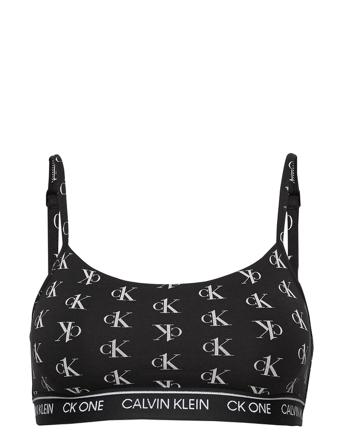 Unlined Bralette Lingerie Bras & Tops Soft Bras Tank Top Bras Sort Calvin Klein