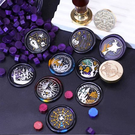 Halloween Series Fire Lacquer Seal Brass Personalized Weird Wax Stamp Handmade DIY Decorative Craft