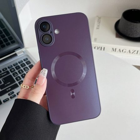 iPhone 17PRO Deksel Mørk Lilla Nano-matt Magnetisk Linse Skjermbeskytter