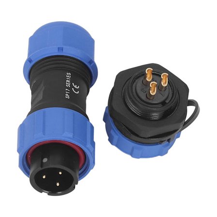 Luftfart Stikkontakt IP68 Vanntett 3 Pinners 3 Hull Strømadapter SP17