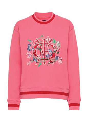 D2. Floral Monogram C-Neck Sweat Pink GANT