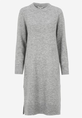 Cellbes of Sweden - Stickad, mjuk klänning - grå / melerad - för damer - 38/40