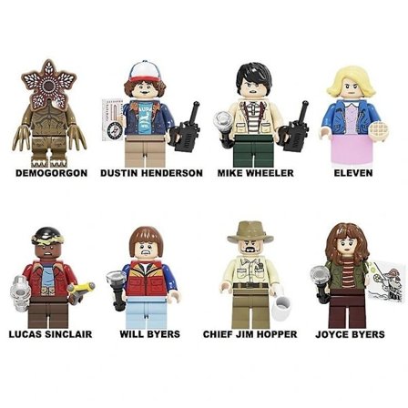 8 stk. Stranger Things-serien samlede byggeklodser legetøjssæt minifigurer model børnegave