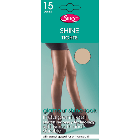 Silky Womens/Ladies Shine Tights Extra Size (1 Par) X-Large (48”-54”)