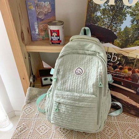 Student Ryggsäck Damryggsäck Gymnasium College Ryggsäck College Gymnasium Stor Kapacitet College Student Ryggsäck - Grön