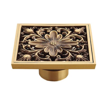 Eurooppalaistyylinen kylpyhuoneen suihkulattiakaivo, messinkiä, antiikki retro, lattian viemäri, hyönteistorjuntakaivo